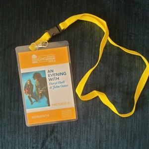 Hall & Oates Concert Access Badge...Collectible & RARE!